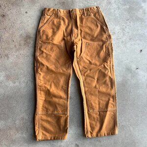 Vintage Carhartt Double Knee Duck Pants Tan 38x34